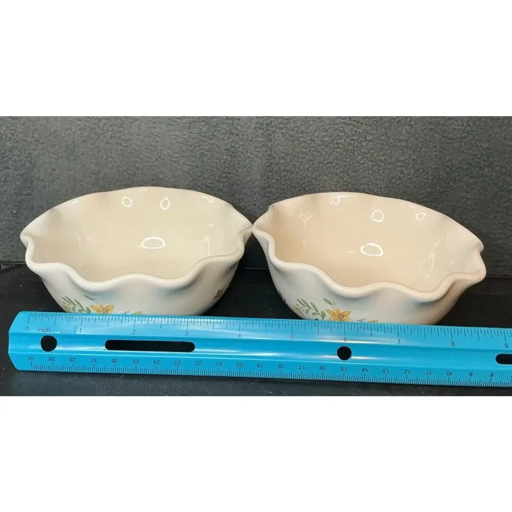 Vintage Pfaltzgraff Stoneware Bowls Discontinued Meadow Lane